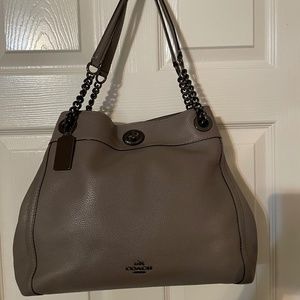Coach Pebble Leather Shoulder Bag